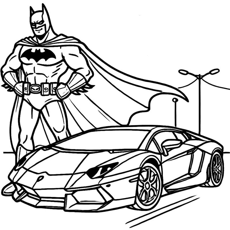 tranh tô màu batman 34