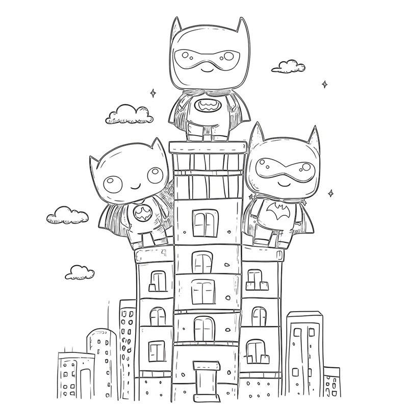 tranh tô màu batman 35