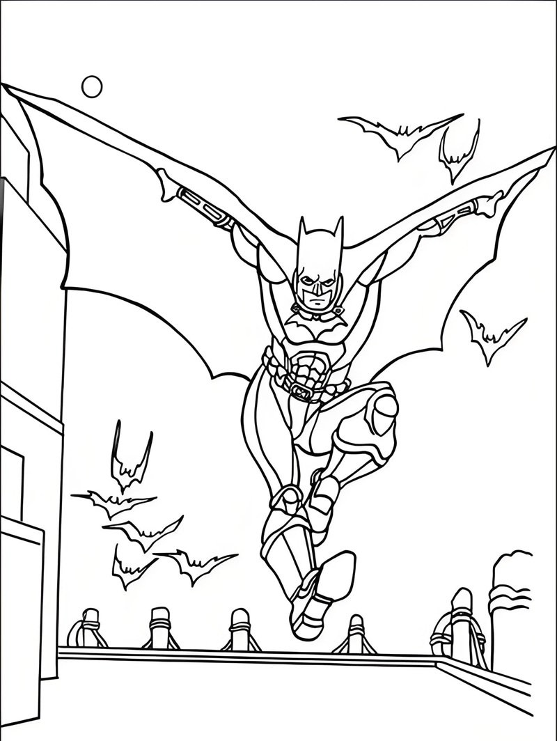 tranh tô màu batman 6