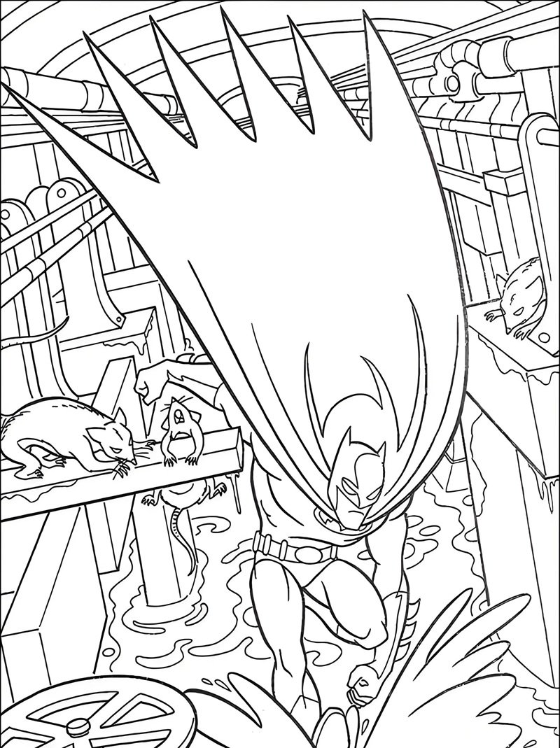 tranh tô màu batman 7