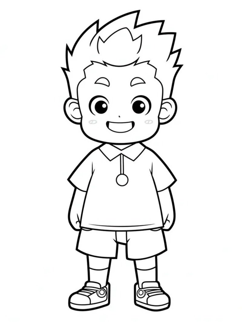 tranh tô màu bé trai 12