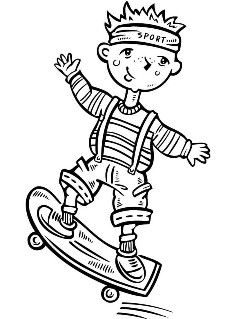 tranh tô màu bé trai 2