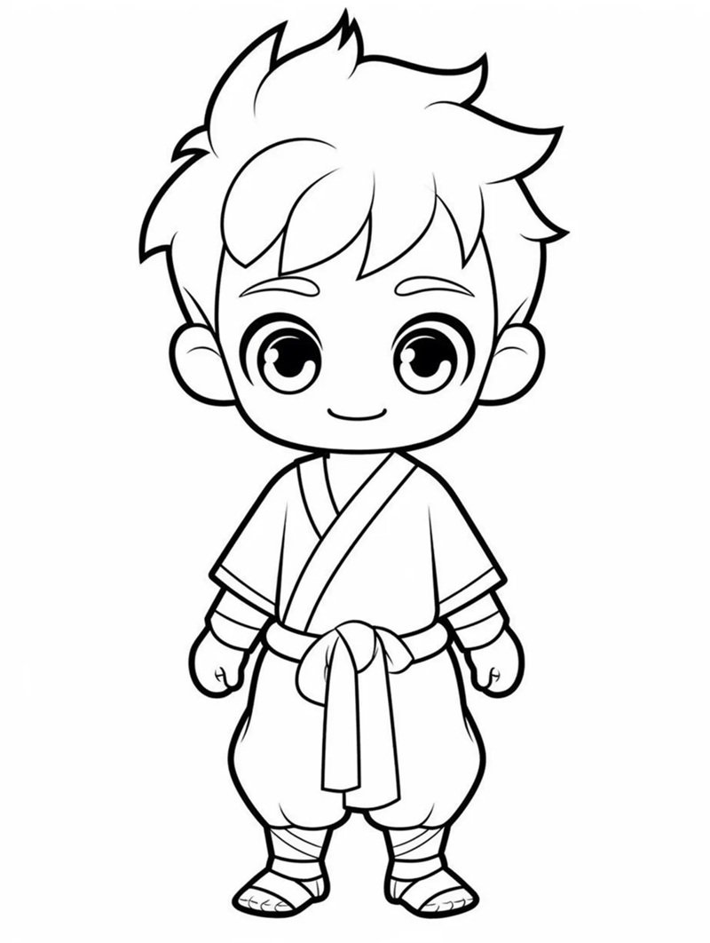 tranh tô màu bé trai 29