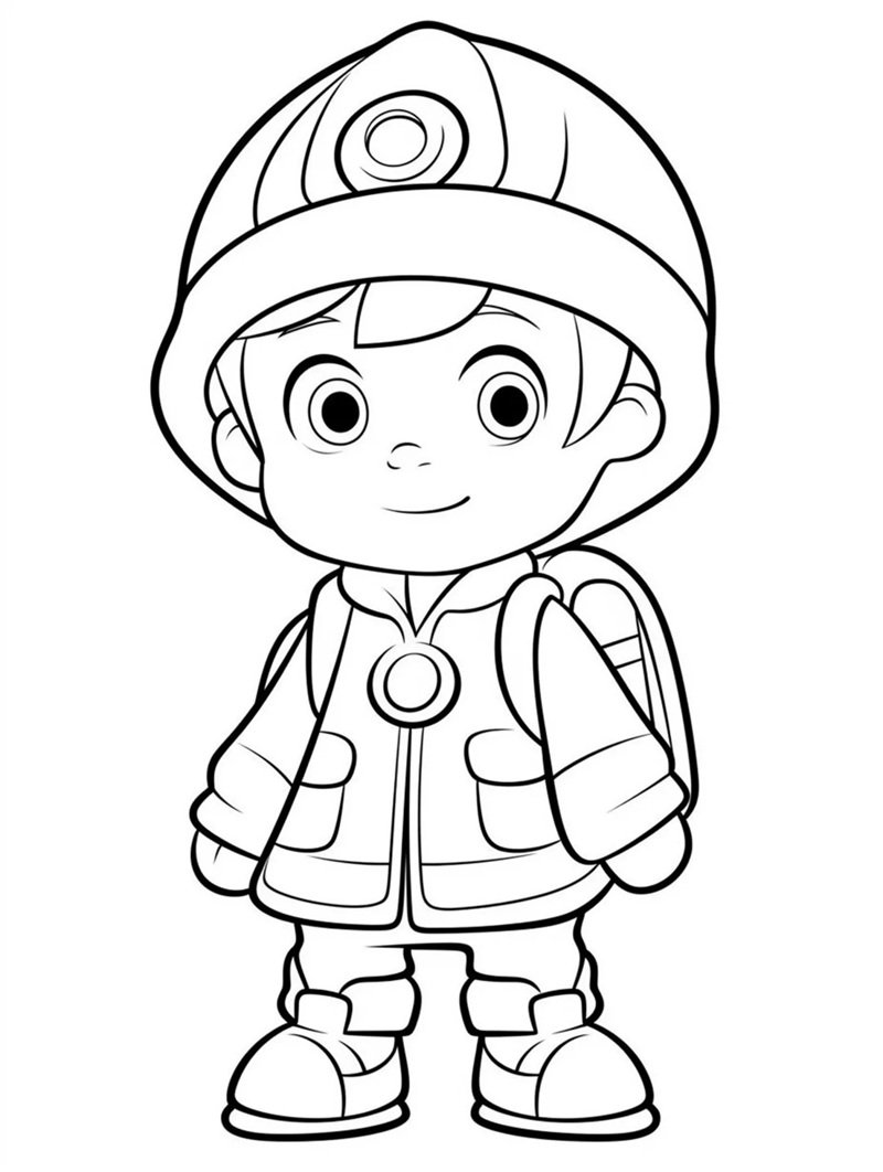 tranh tô màu bé trai 31