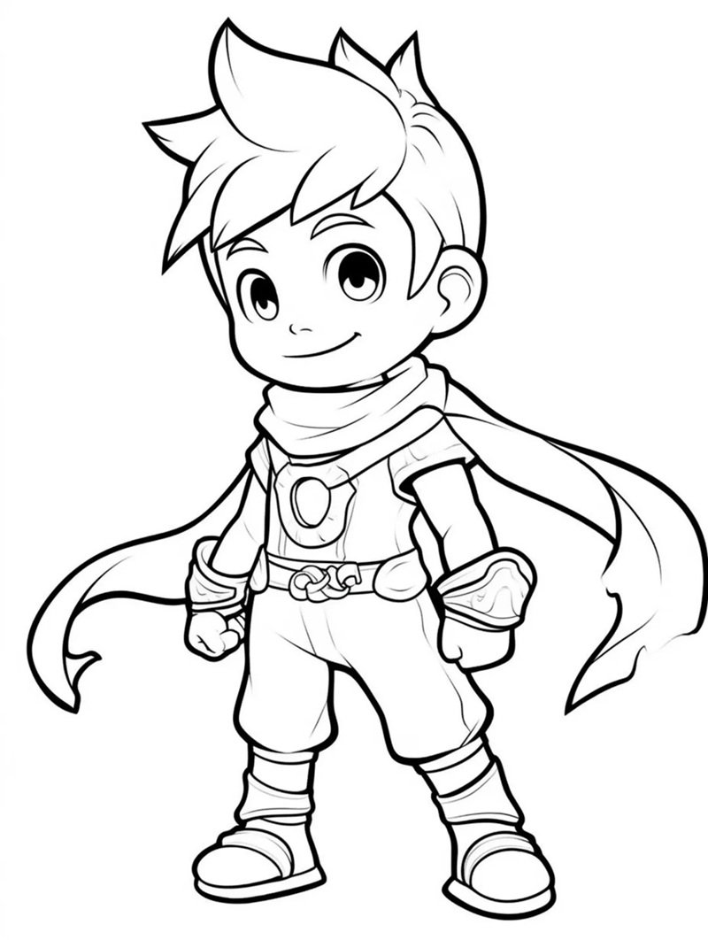 tranh tô màu bé trai 33