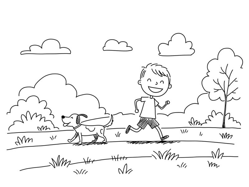 tranh tô màu bé trai 40