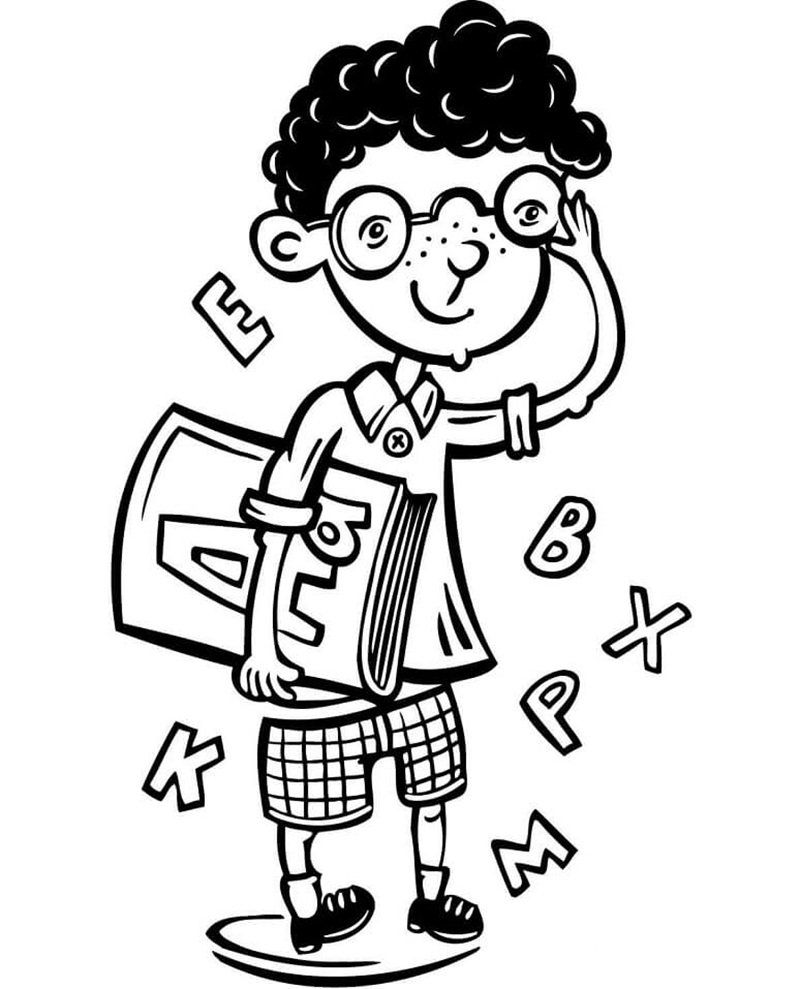 tranh tô màu bé trai 6