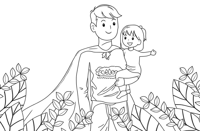 tranh tô màu bố 16