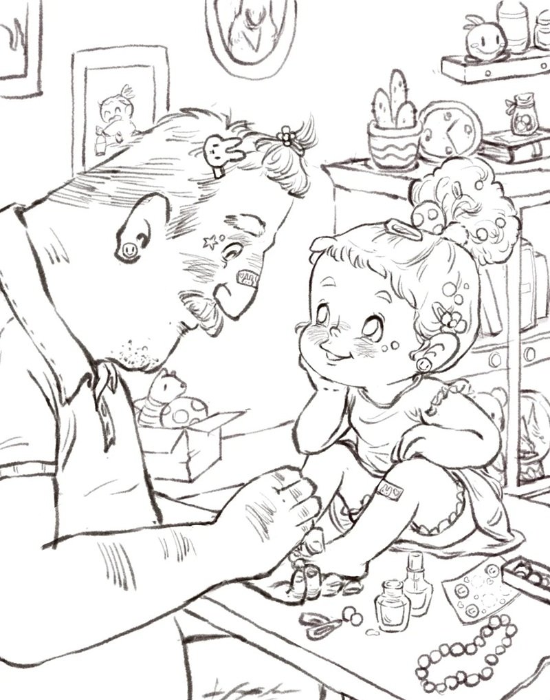 tranh tô màu bố 17