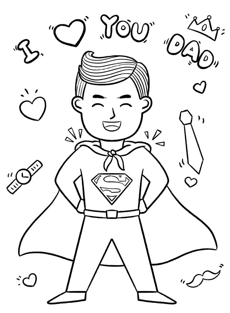 tranh tô màu bố 23