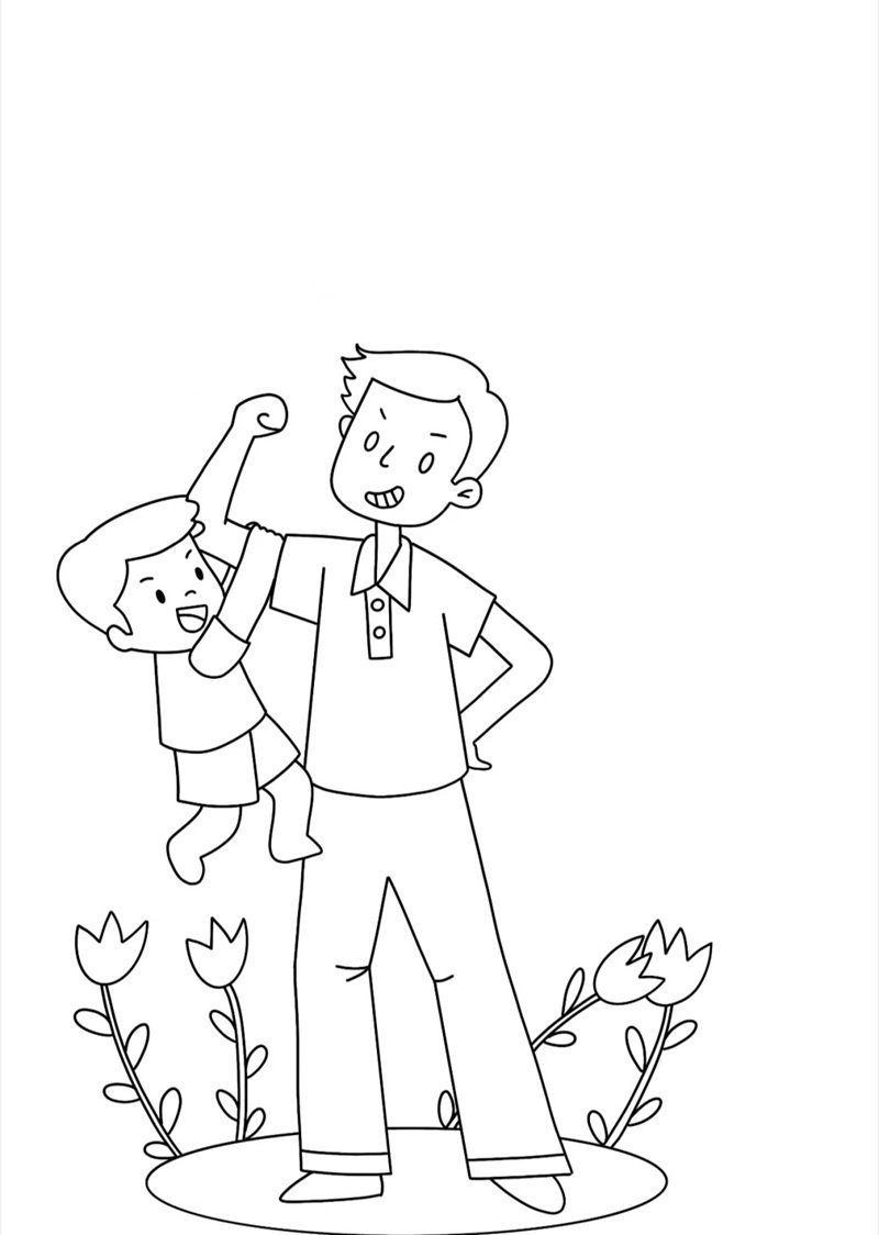 tranh tô màu bố 27