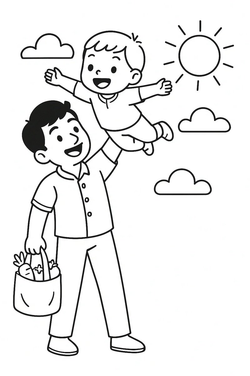 tranh tô màu bố 34