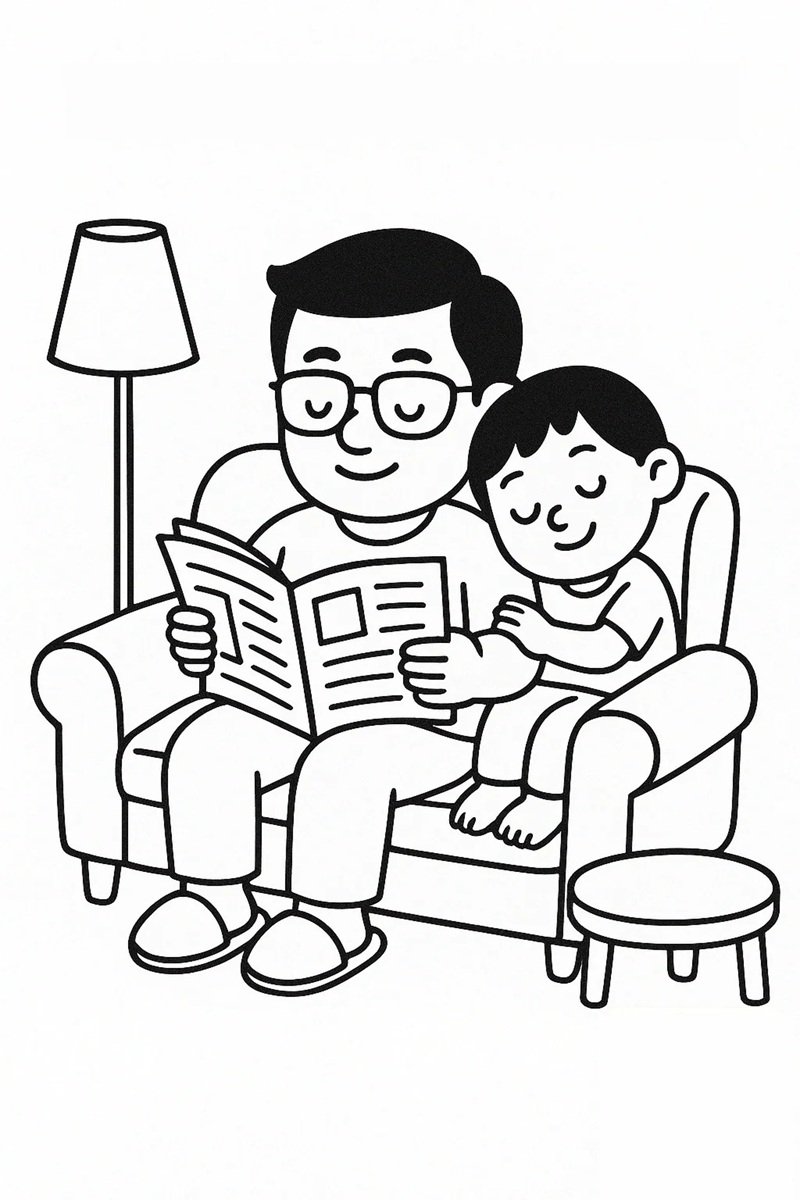 tranh tô màu bố 37