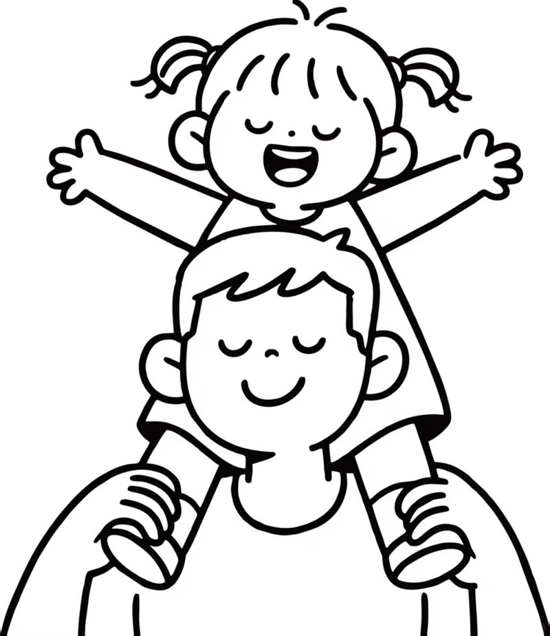 tranh tô màu bố 4