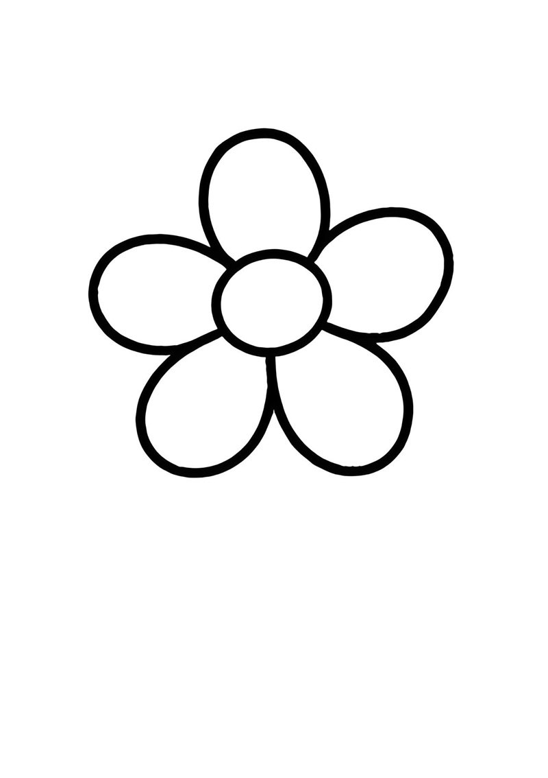 tranh tô màu bông hoa 5 cánh 1
