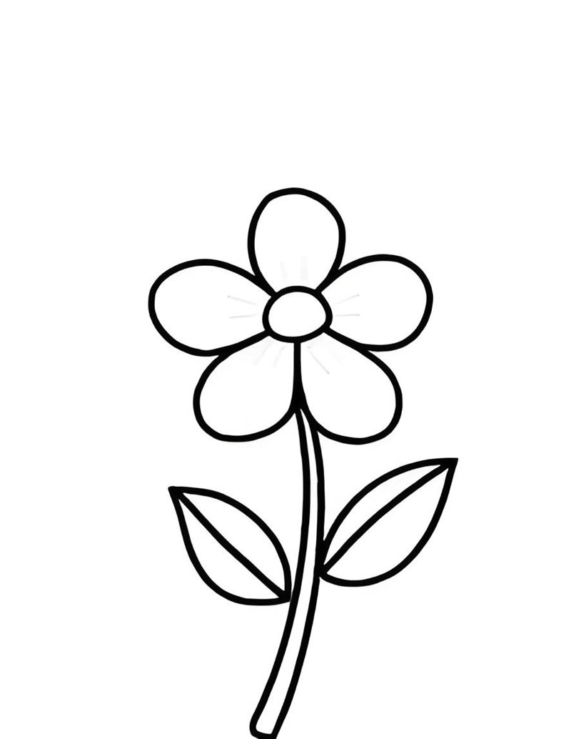 tranh tô màu bông hoa 5 cánh 2