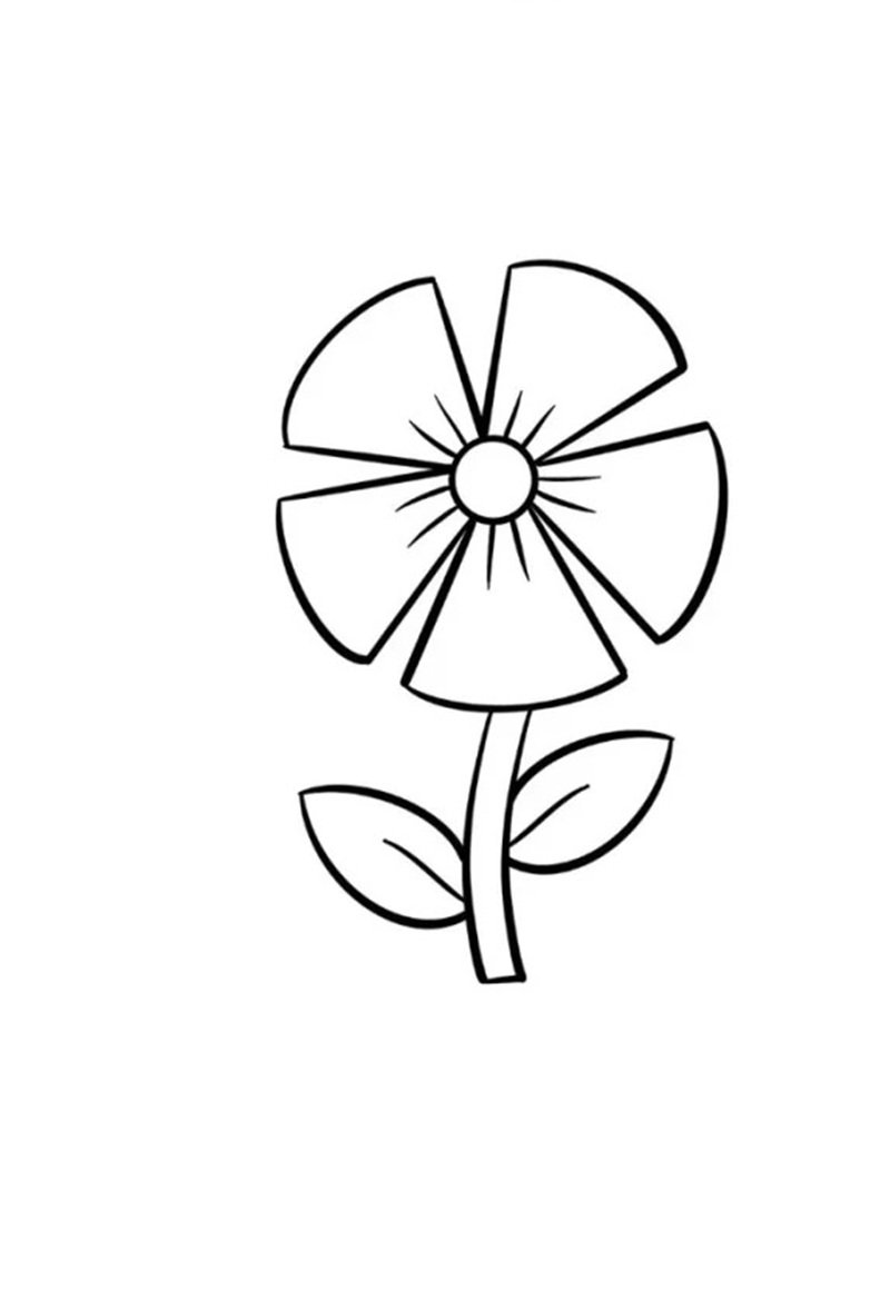 tranh tô màu bông hoa 5 cánh 30