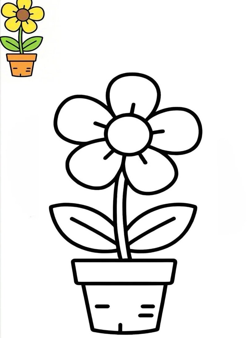 tranh tô màu bông hoa 5 cánh 33