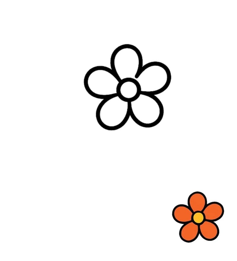 tranh tô màu bông hoa 5 cánh 38