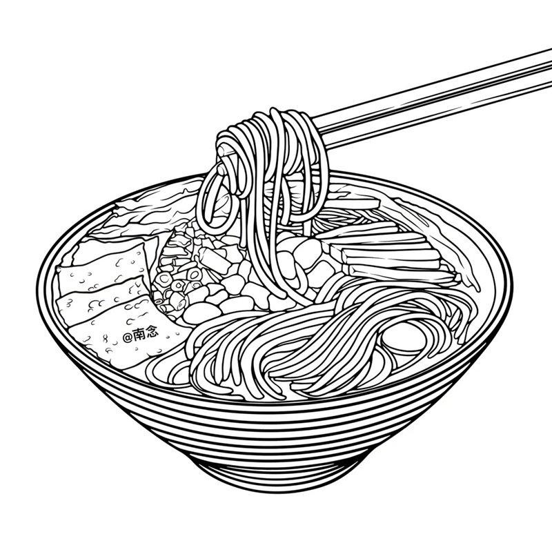 tranh tô màu cái bát 1