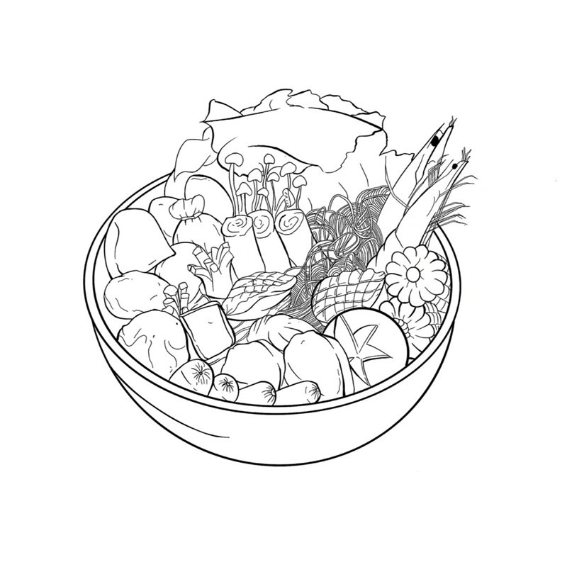 tranh tô màu cái bát 18