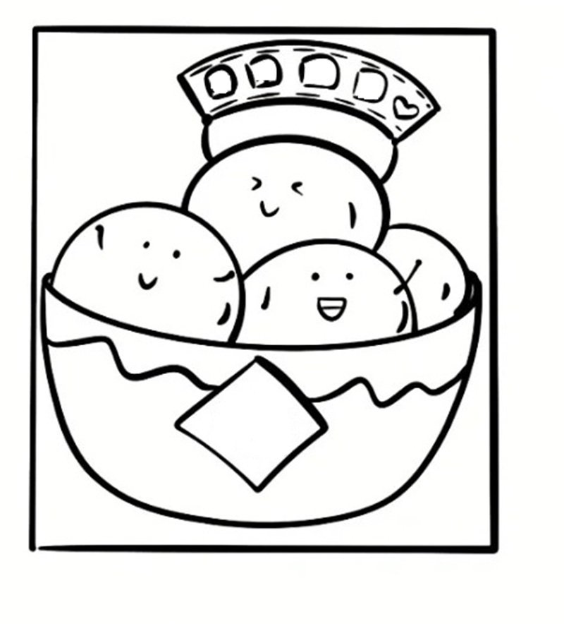 tranh tô màu cái bát 23