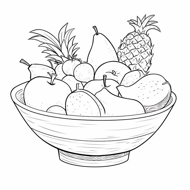 tranh tô màu cái bát 27