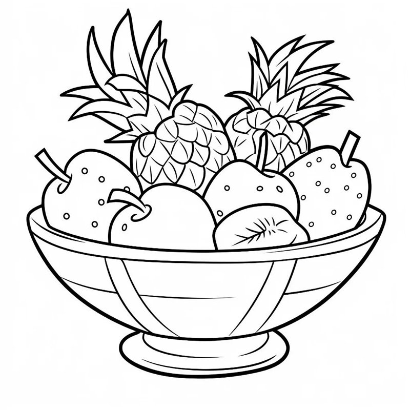 tranh tô màu cái bát 28