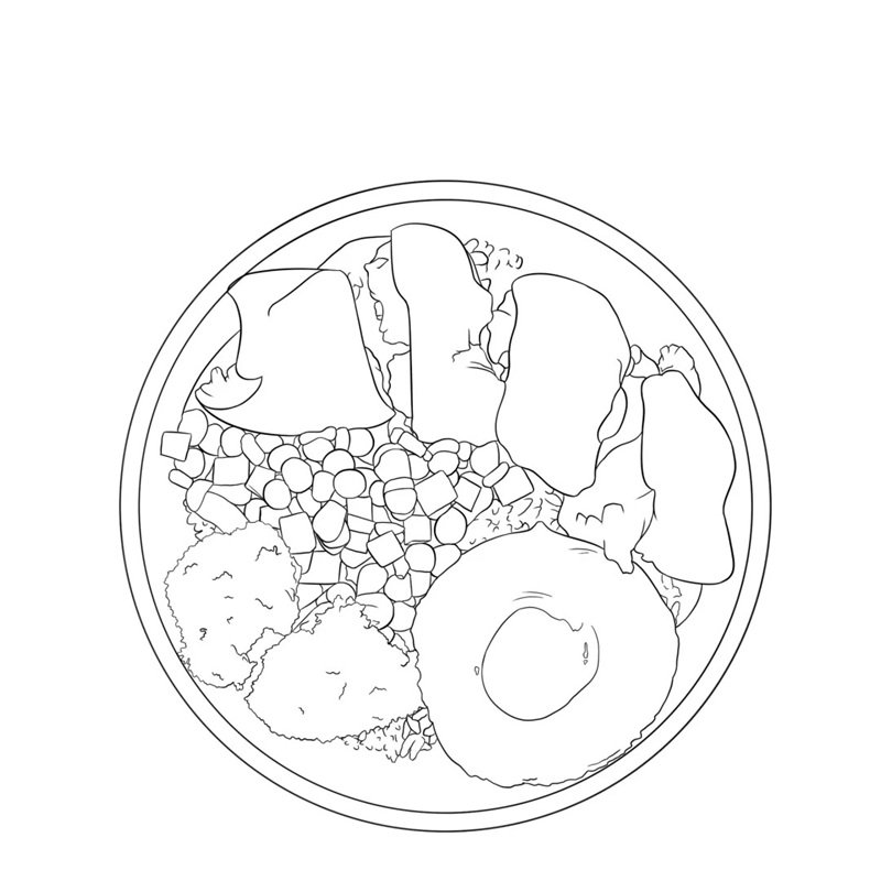 tranh tô màu cái bát 35