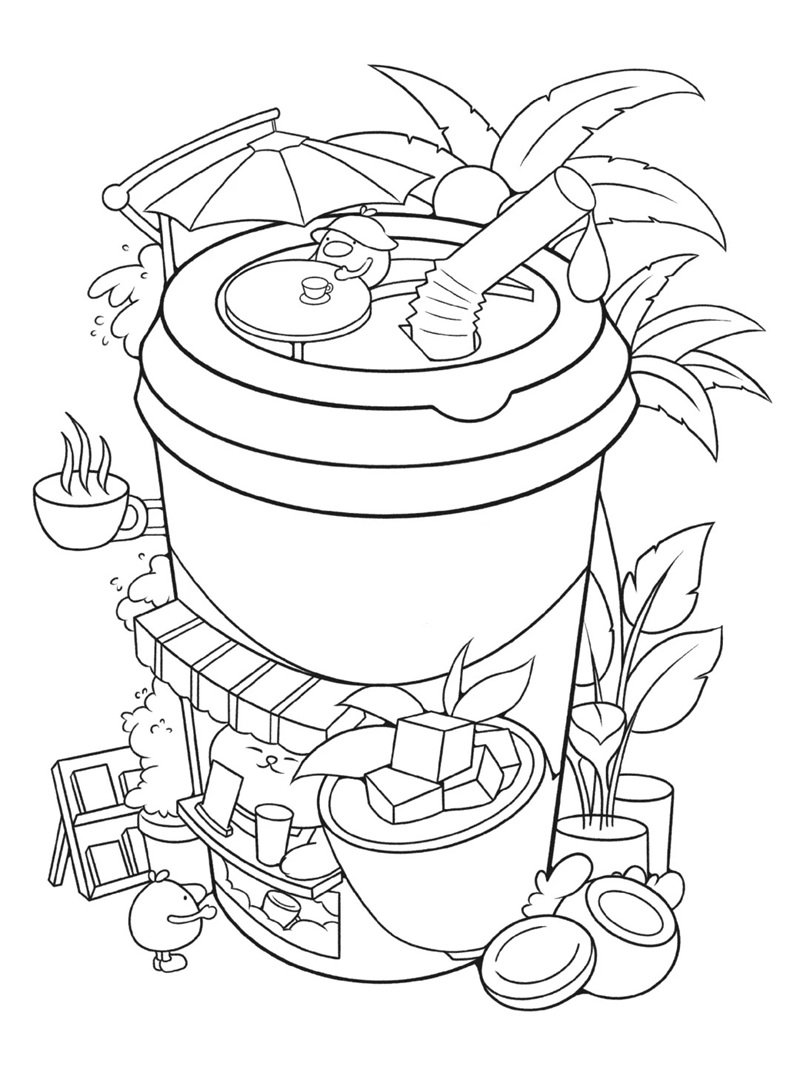 tranh tô màu cái cốc 17