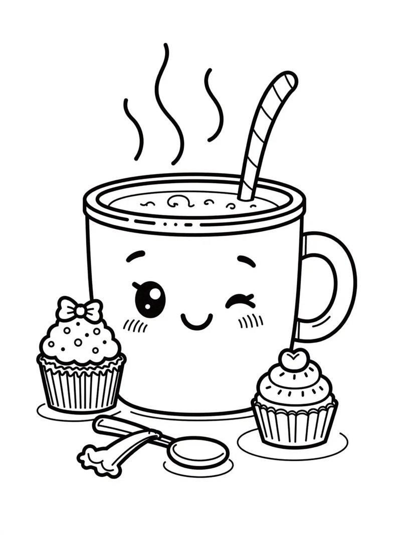 tranh tô màu cái cốc 19