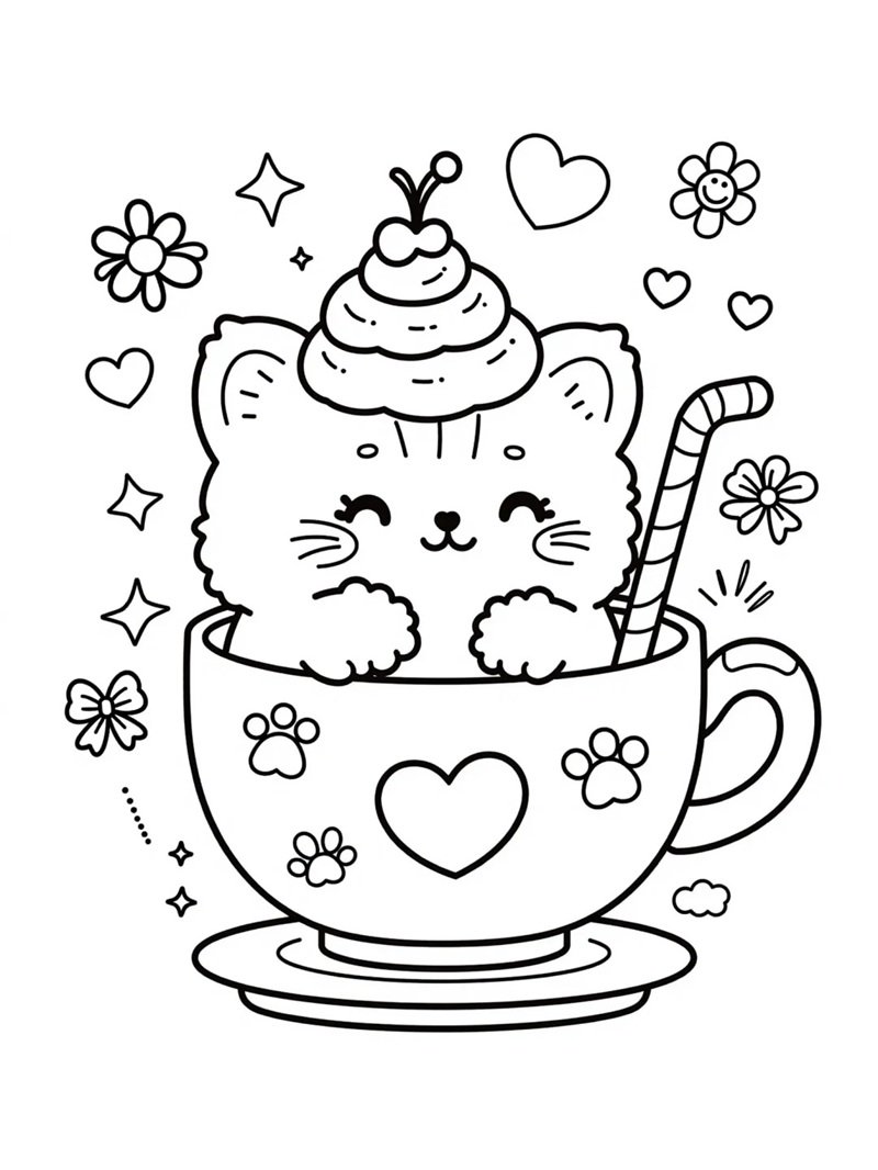 tranh tô màu cái cốc 33