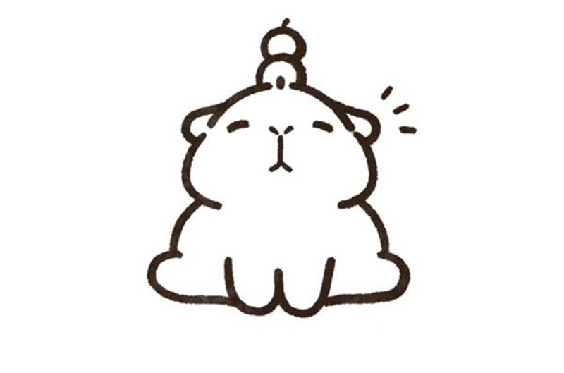 tranh tô màu capybara cute 27