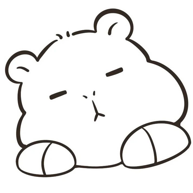 tranh tô màu capybara cute 28