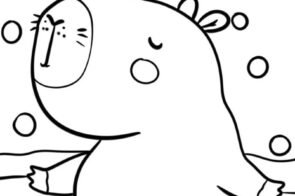 89+ tranh tô màu capybara cute – Cưng xỉu luôn á!