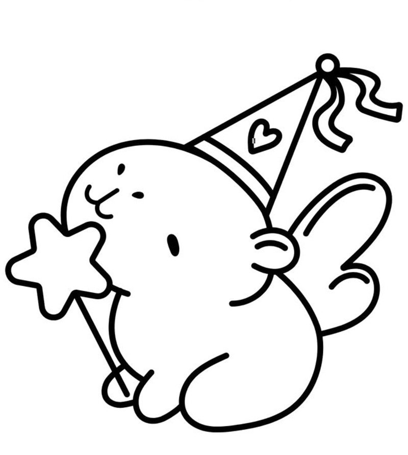 tranh tô màu capybara cute 6