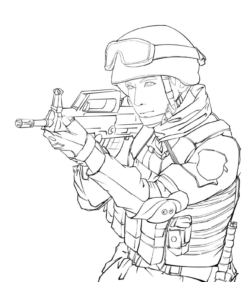 tranh tô màu chú bộ đội việt nam 23