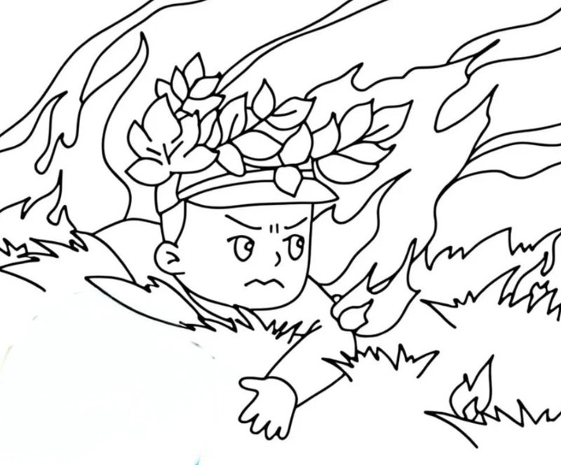 tranh tô màu chú bộ đội việt nam 31