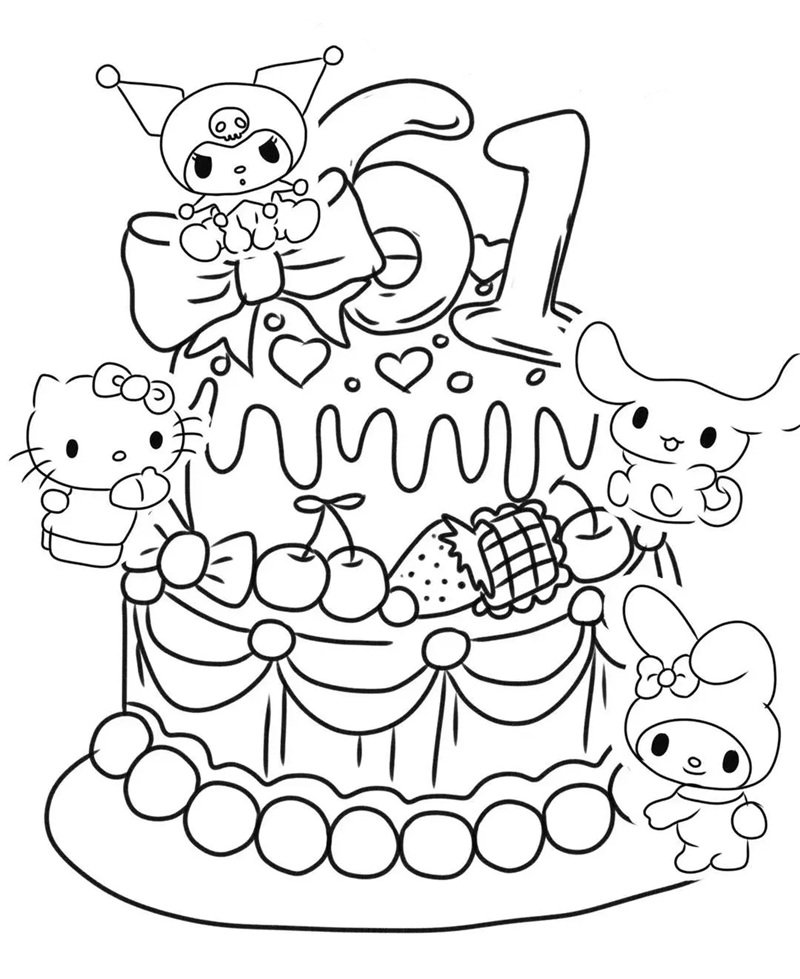 tranh tô màu cinnamoroll cute 10