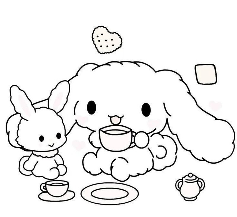 tranh tô màu cinnamoroll cute 15