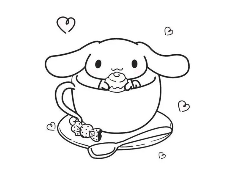 tranh tô màu cinnamoroll cute 16