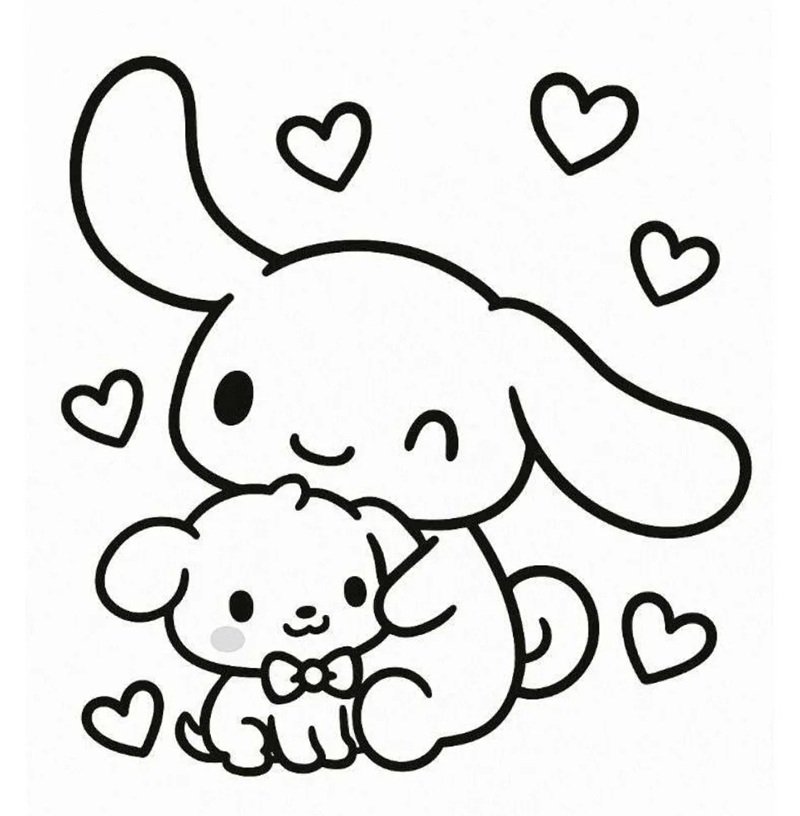 tranh tô màu cinnamoroll cute 18