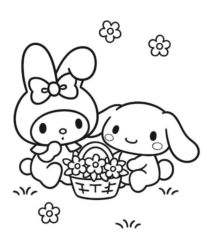 tranh tô màu cinnamoroll cute 19