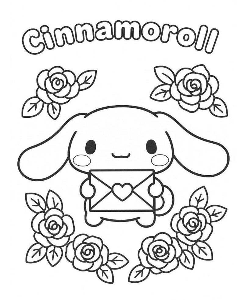 tranh tô màu cinnamoroll cute 20