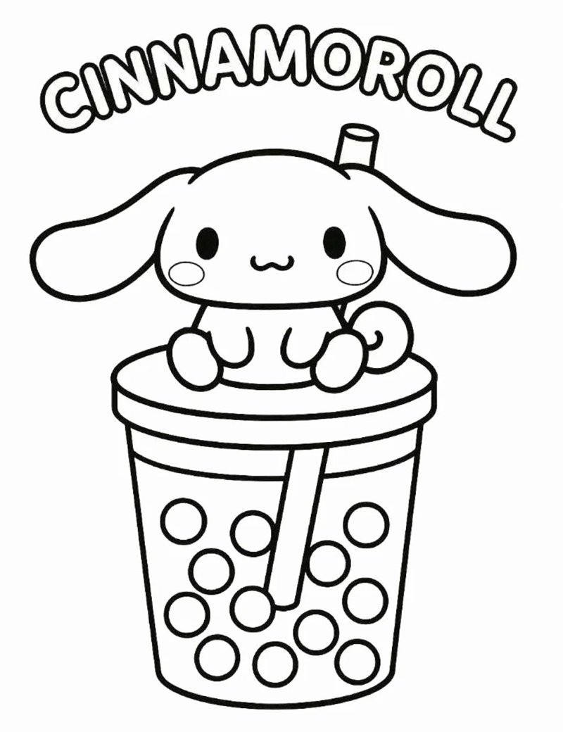 tranh tô màu cinnamoroll cute 21
