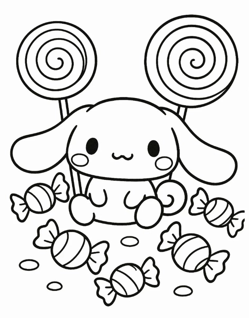 tranh tô màu cinnamoroll cute 22