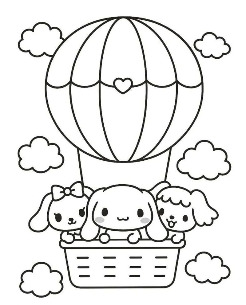 tranh tô màu cinnamoroll cute 23