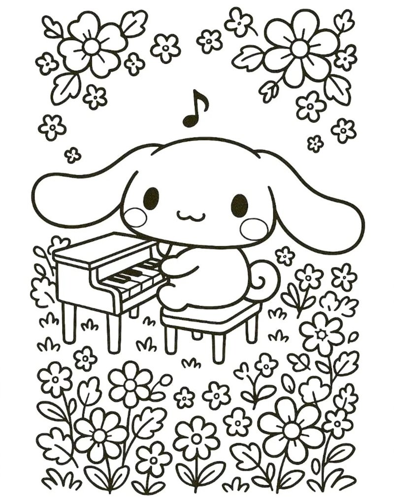 tranh tô màu cinnamoroll cute 24