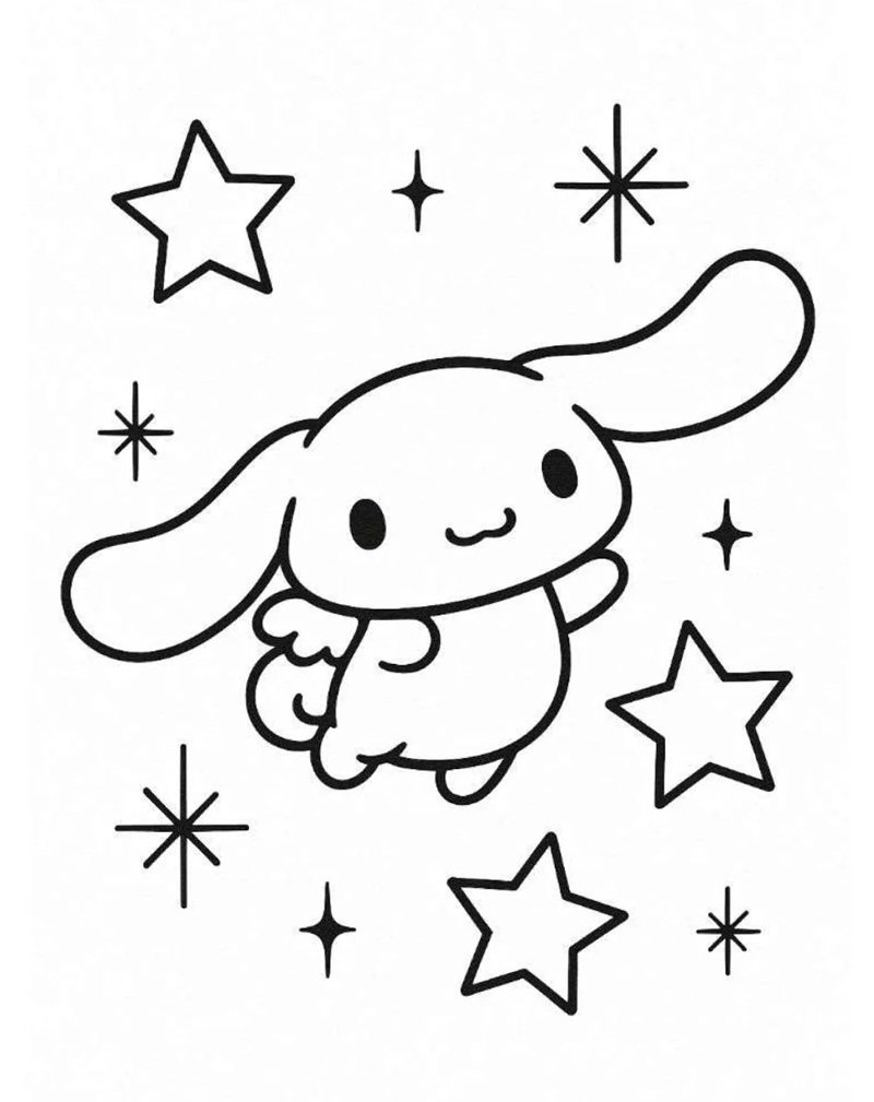 tranh tô màu cinnamoroll cute 26