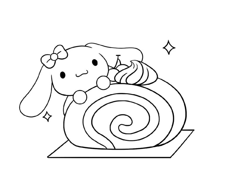 tranh tô màu cinnamoroll cute 6